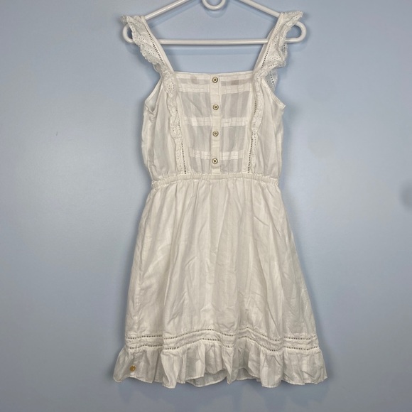 Scotch & Soda Eyelet Ruffle Organic Cotton Pinafore
Dress White Size Small S - Picture 8 of 12